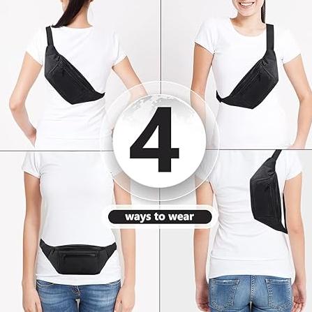 Multi-Purpose Large Capacity Waist Bag – Waterproof Travel Fanny Pack with Adjustable Strap, Crossbody & Chest Bag for Men and Women