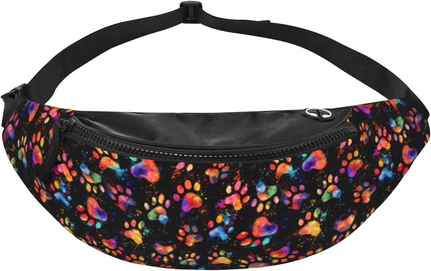 Colorful Paw Print Waist Bag – Stylish Lightweight Fanny Pack for Sports, Travel, Hiking & Casual Wear