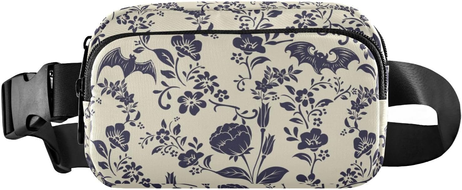 Vintage Floral Waist Bag – Lightweight Crossbody Fanny Pack for Travel, Sports, Hiking & Daily Use