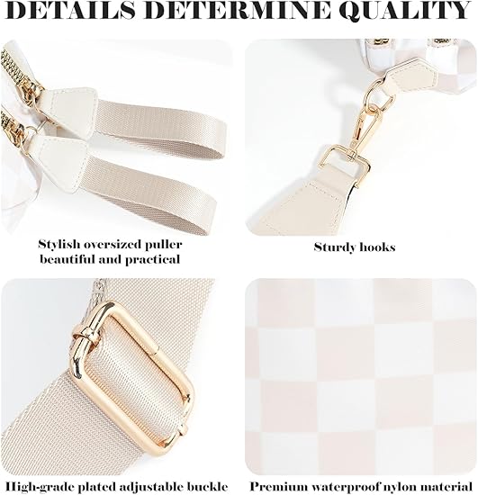 Checkered Fashion Waist Bag – Women’s Crossbody Chest Pack, Large Capacity Travel & Casual Belt Bag with Adjustable Strap